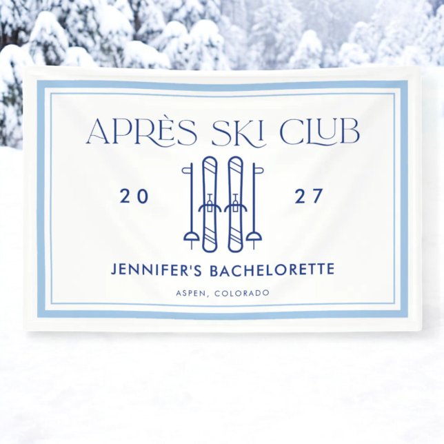 Banderoles Apres Ski Club Winter Ski Bachelorette Party (Créateur téléchargé)