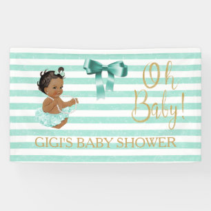 Banderoles Aqua White Stripe Ethnique Baby Ballerina Tutu