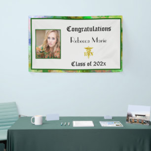 Banderoles Aquarelle bleu rose vert RN