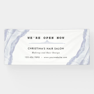 Banderoles Aquarelle bleue Abstraite et minimaliste