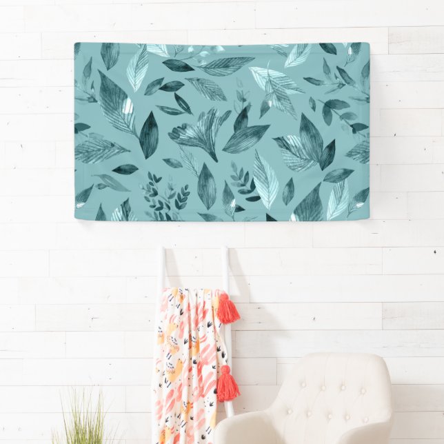 Banderoles Aquarelle chute feuilles 2 (En situation)