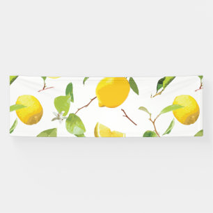 Banderoles Aquarelle Citron et Feuilles 2