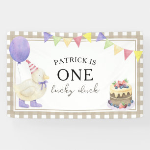 Banderoles Aquarelle DUCKLING 1er anniversaire Bienvenue