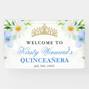 Banderoles Aquarelle Fleurs de Marguerites Bienvenue Quincean