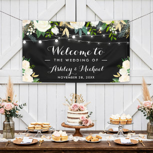 Banderoles Aquarelle ivoire Floral String Mariage