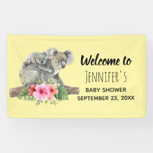 Banderoles Aquarelle Koala Ours Baby shower mignon