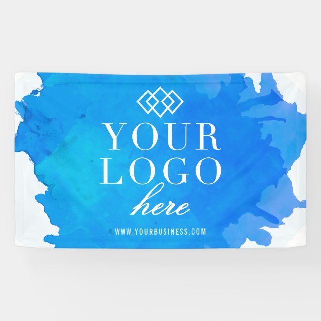 Banderoles Aquarelle Logo personnalisé Artisanat et salon (Horizontal)