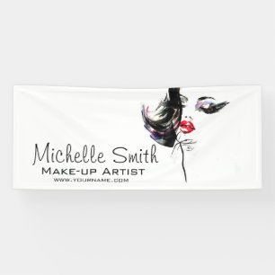 Banderoles Aquarelle maquillage visage marque artiste
