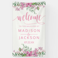 Aquarelle rose Amour Blossoms Mariage Bienvenue