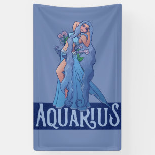 Banderoles Aquarius Zodiac Déesse Ventre Danseur Art Annivers