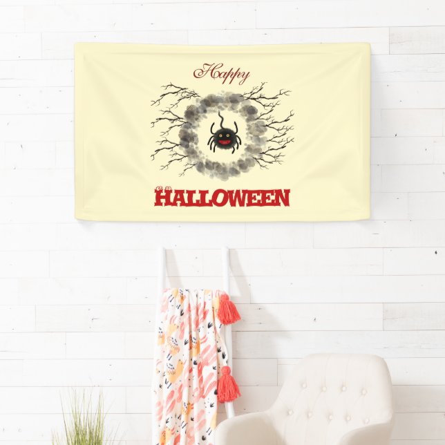 Banderoles araignée d'Halloween (En situation)