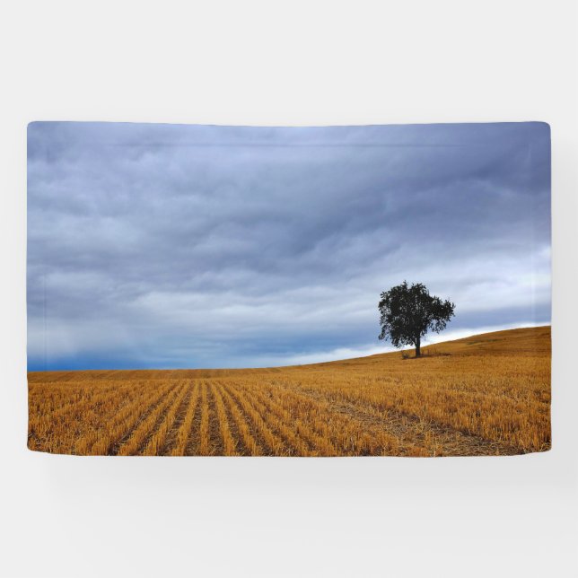 Banderoles Arbre dans un champ de blé (Horizontal)