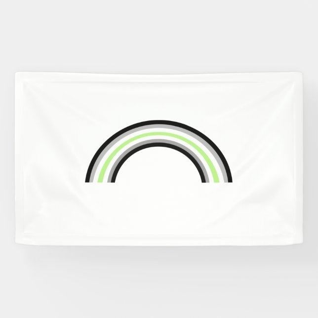 Banderoles Arc-en-ciel agender (Horizontal)
