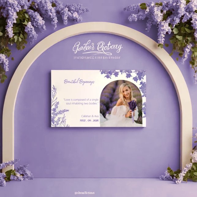 Banderoles Arc lilas Beaux Débuts Design Mariage (lilac Arch Beautiful Beginnings Wedding Design Banner for weddings & birth or any event. its customi)
