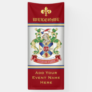 Banderoles Armoiries de Monogramme Dragon du Bouclier de chev