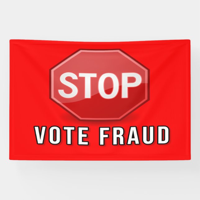 Banderoles Arrêter la fraude électorale (Horizontal)