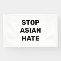 Arrêter la haine asiatique noir et blanc