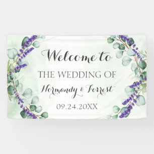 Banderoles Arrière-plan du Mariage d'or Lavender Eucalyptus R