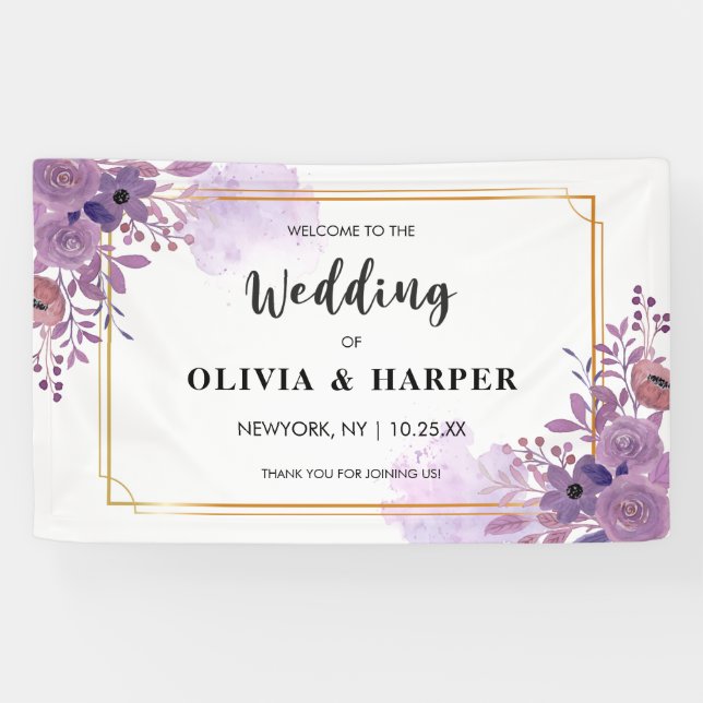 Banderoles Arrière-plan Vintage d'Améthyste en floraison (Horizontal)