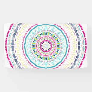Banderoles Art de mandala coloré vibrant