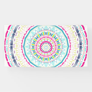 Banderoles Art de mandala coloré vibrant