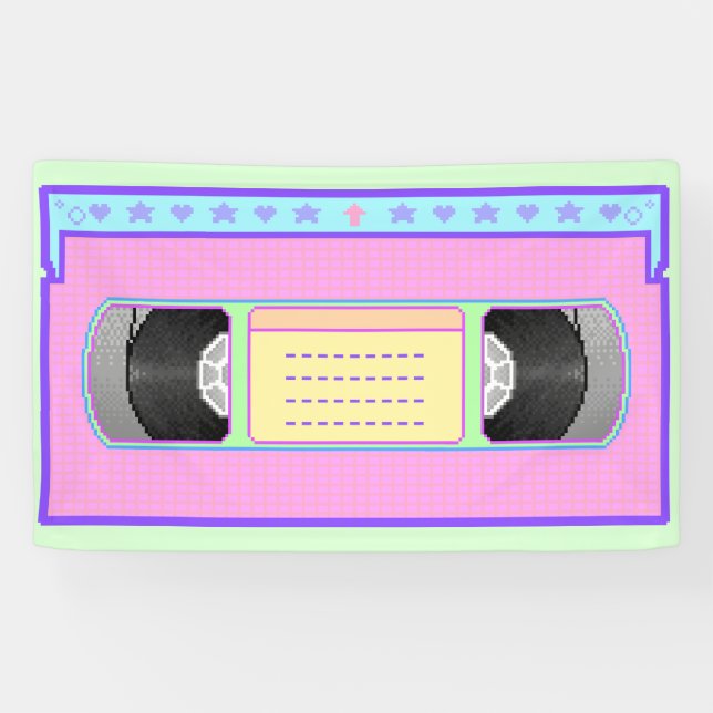 Banderoles Art en pastel de pixel de vaporwave de VHS de (Horizontal)