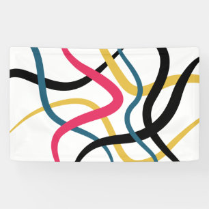 Banderoles Art graphique moderne coloré, chaotique, audacieux