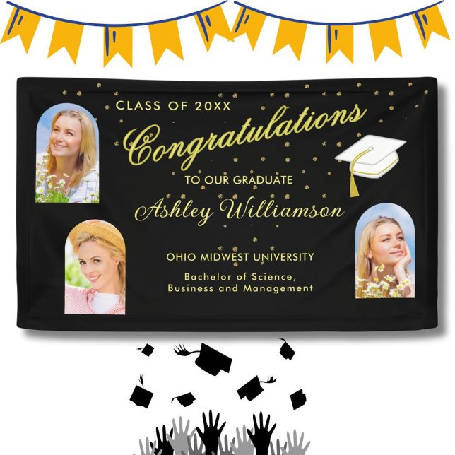 Banderoles Art moderne Photo College Graduation Party (Créateur téléchargé)
