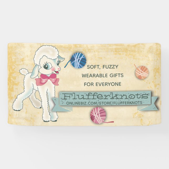 Banderoles Artisanat spectacle agneau brebis tricot crochet h (Horizontal)