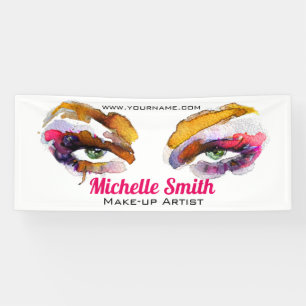 Banderoles Artiste branché de maquillage oculaire aquarelle d