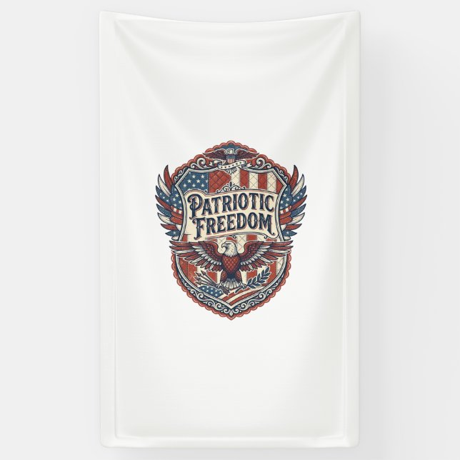 Banderoles Artiste de patchwork patriotique (Vertical)