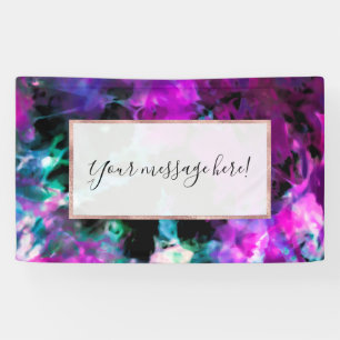 Banderoles Artsy Abstrait moderne noir pourpre teint teinture