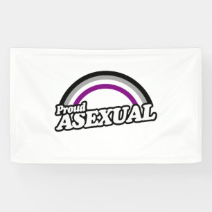 Banderoles Asexuel et Fier