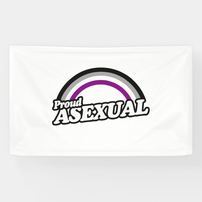 Banderoles Asexuel et Fier (Horizontal)