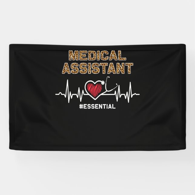 Banderoles Assistant Médicale #Essential Stethoscope Heartbea (Horizontal)