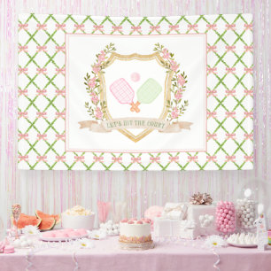 Banderoles Attrapons la Cour   Boule de chiche rose Preppy