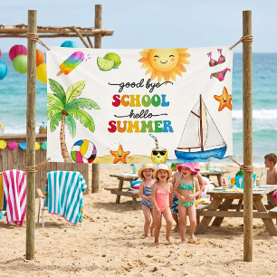 Banderoles Au revoir l'école, bonjour la fête d'été
