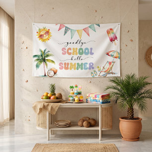 Banderoles Au revoir l'école, bonjour la fête d'été