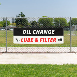 Banderoles Auto Shopping Huile Changer Lube Et Filtrer