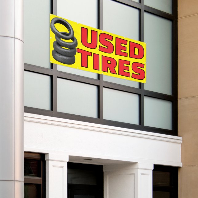 Banderoles Auto Tire Shop Used Tires For Sale  (Bâtiment extérieur)