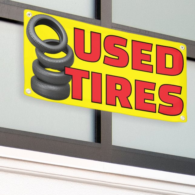 Banderoles Auto Tire Shop Used Tires For Sale  (Bâtiment extérieur)