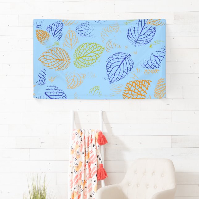 Banderoles Automne, motif de feuilles 3 (En situation)