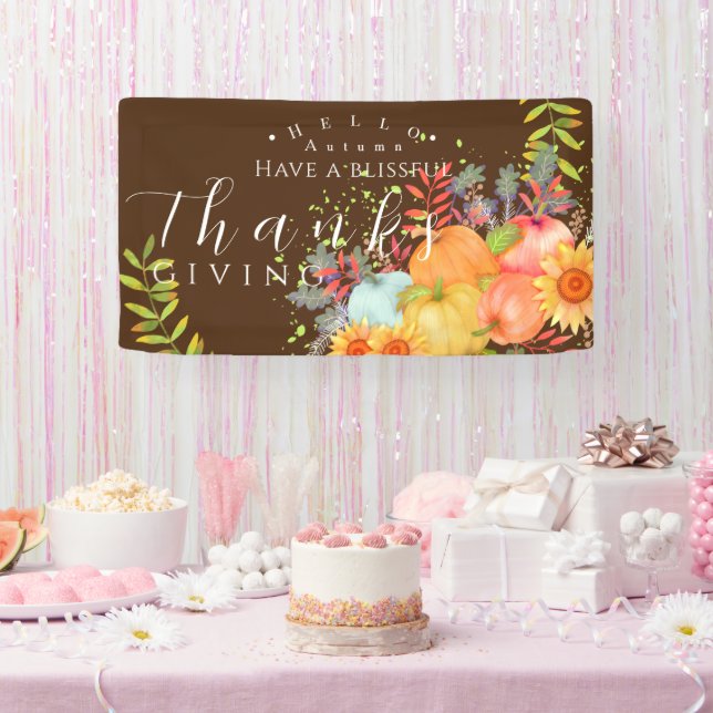 Banderoles Automne Thanksgiving Brown (Fête)