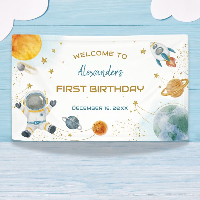 Banderoles Autour de l'espace solaire Premier anniversaire de (Créateur téléchargé)