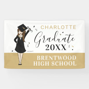 Banderoles Avatar féminin personnalisable  Diplôme d'étude