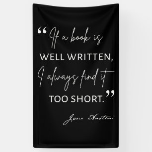 Banderoles Avid Reader II - Citation Jane Austen