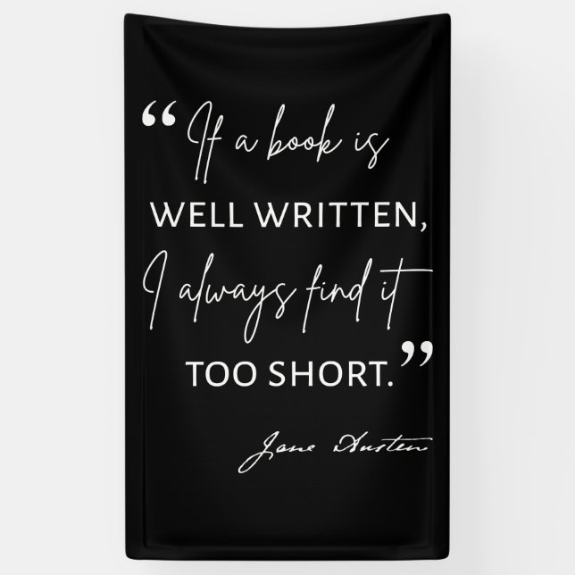 Banderoles Avid Reader II - Citation Jane Austen (Vertical)