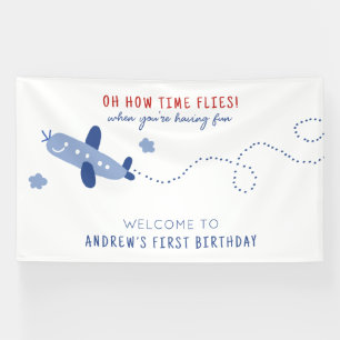 Banderoles Avion adorable Comment le temps vole fête d'annive