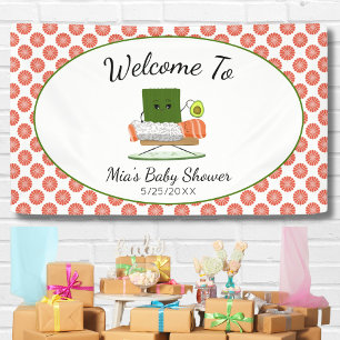 Banderoles Baby-Shopping Kawaii : Sushi et Rouleau de Saumon 
