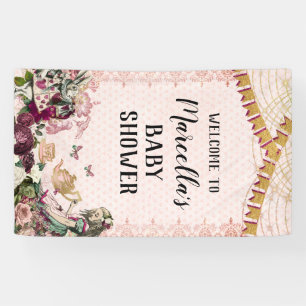 Banderoles Baby Shower Alice au Pays des Merveilles